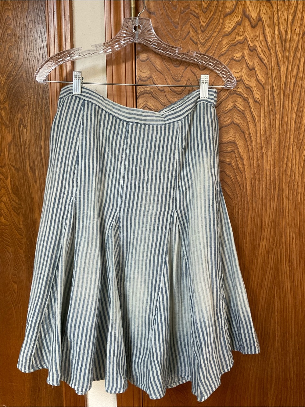 Free People Blue and White Distressed skirt. - Picture 1 of 3